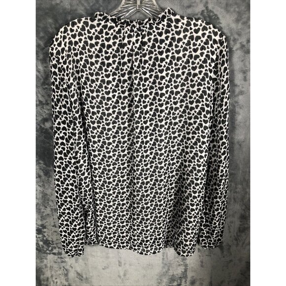 Carolina Belle Montreal Blouse Women’s Large Top Black And White Lined Shirt - Picture 14 of 14